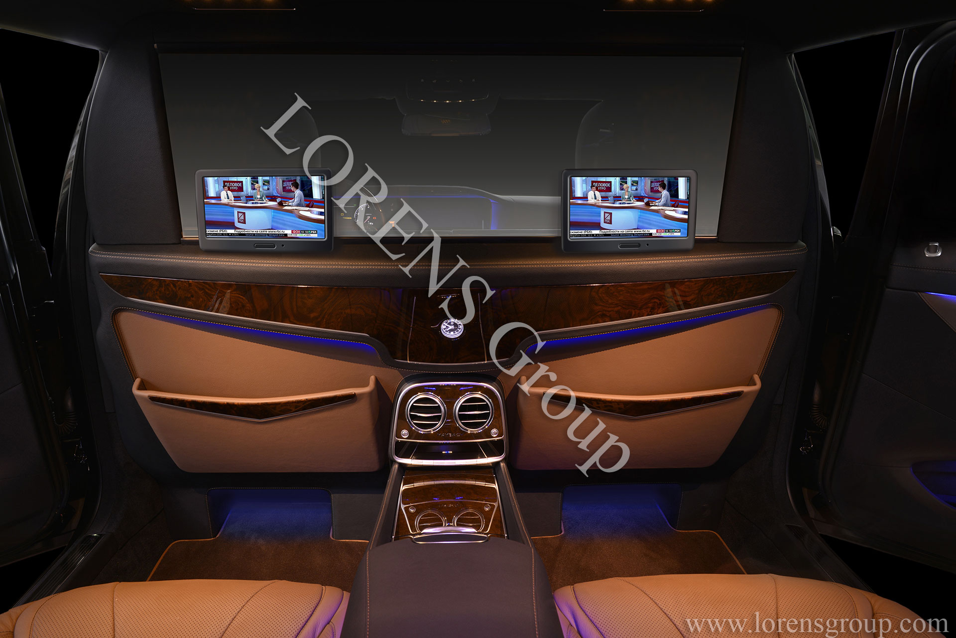 Mercedes Maybach S-class с монитором и шторкой